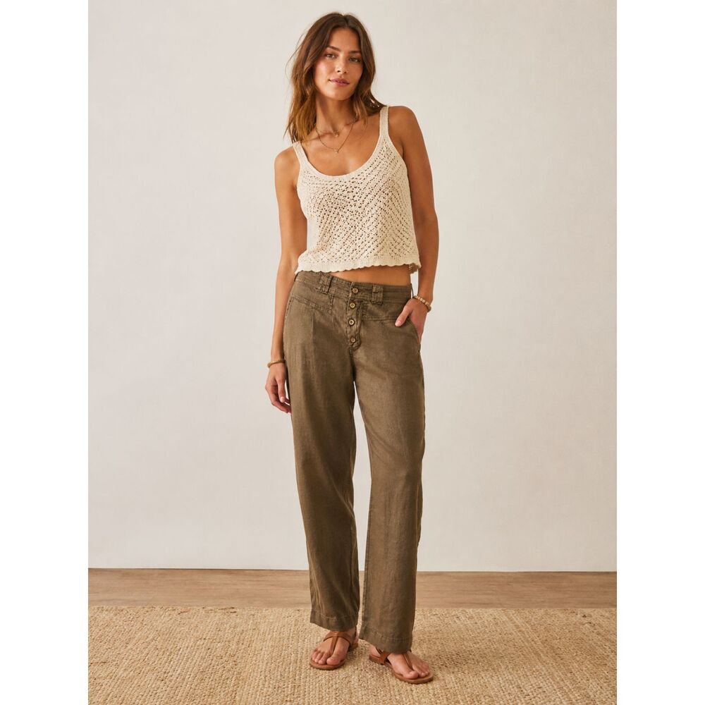Sundance Straight Leg Pants Women’s Size 10 Brown Boho Casual 29” Inseam